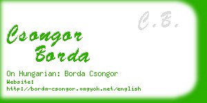 csongor borda business card